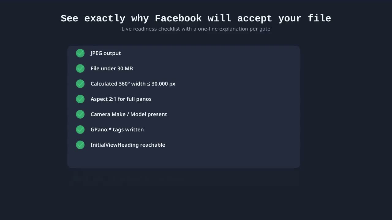 Demo: See exactly why Facebook will accept (or reject) your file