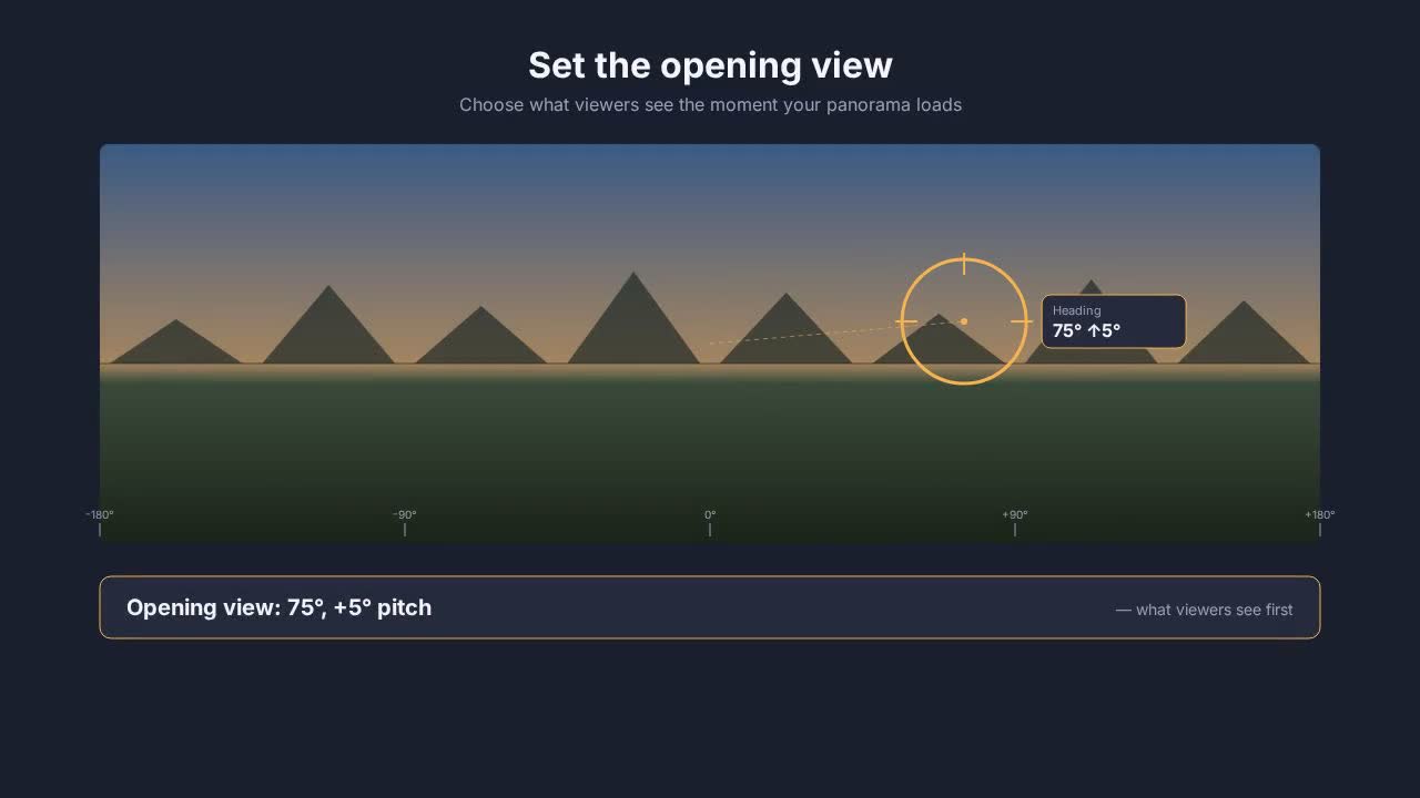 Demo: Set the opening view by dragging
